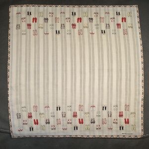 Burberry Beige Striped Handkerchief with Shoe Motif